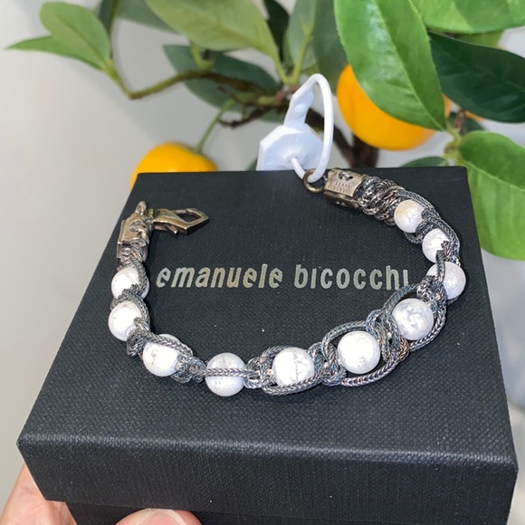 Emanuele bicocchi sterling silver stone bracelet